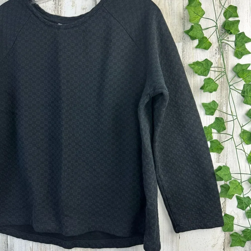 J. Jill quilted pull over sweatshirt size L
